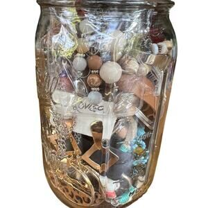 Mystery Costume Jewelry Jar 2.6 lb. 100% Wearable Items Vintage to Modern